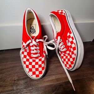 red checkered era vans